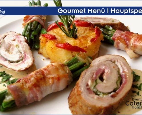 Gourmet Menü Hauptspeise Catering Oberbayern